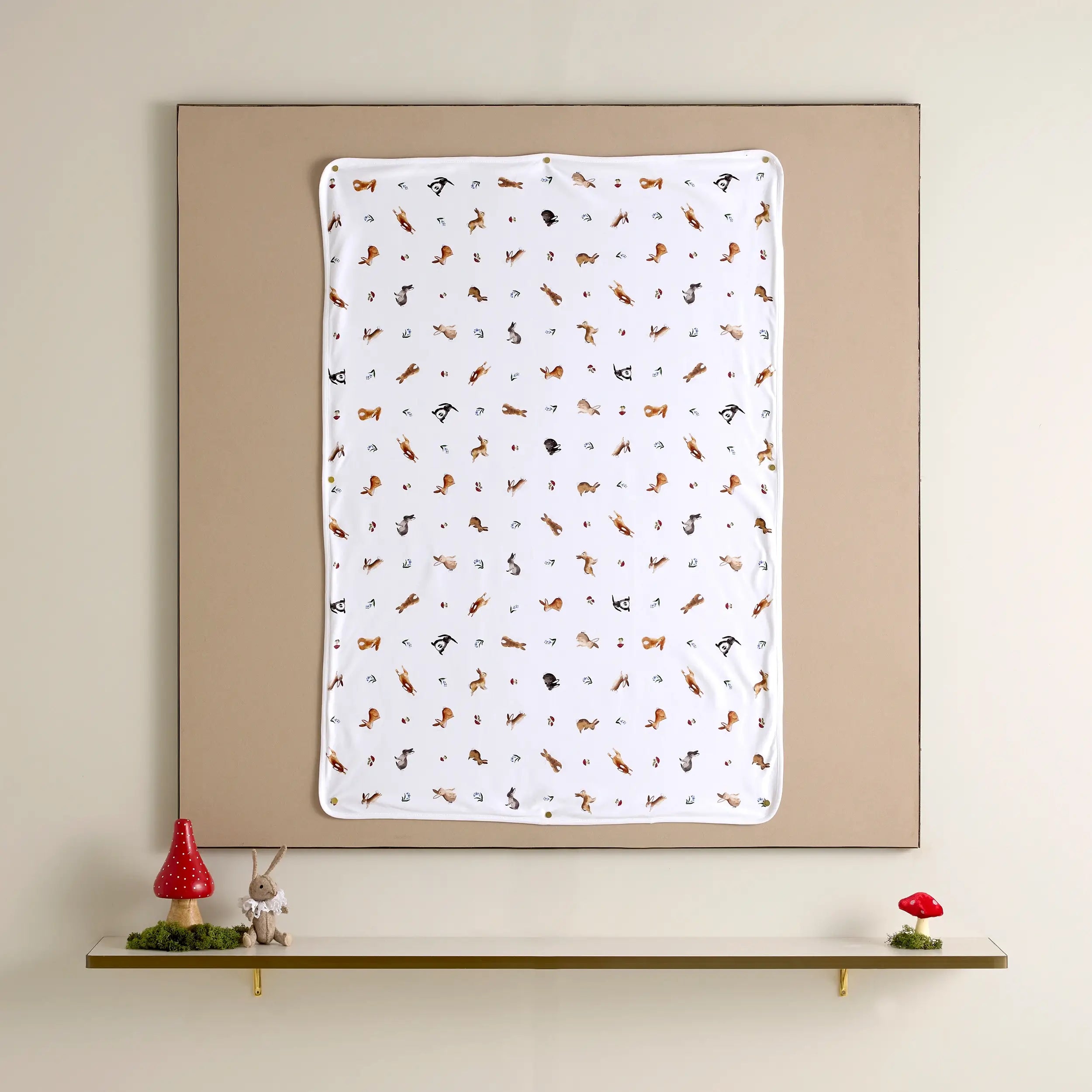 Bunny Woods Blanket - organic cotton baby product by First Chapter Co