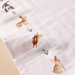 Bunny Woods Muslins (Set of 2) - organic cotton baby product by First Chapter Co (image 3)