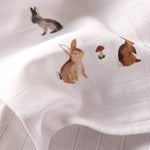 Bunny Woods Muslins (Set of 2) - organic cotton baby product by First Chapter Co (image 4)