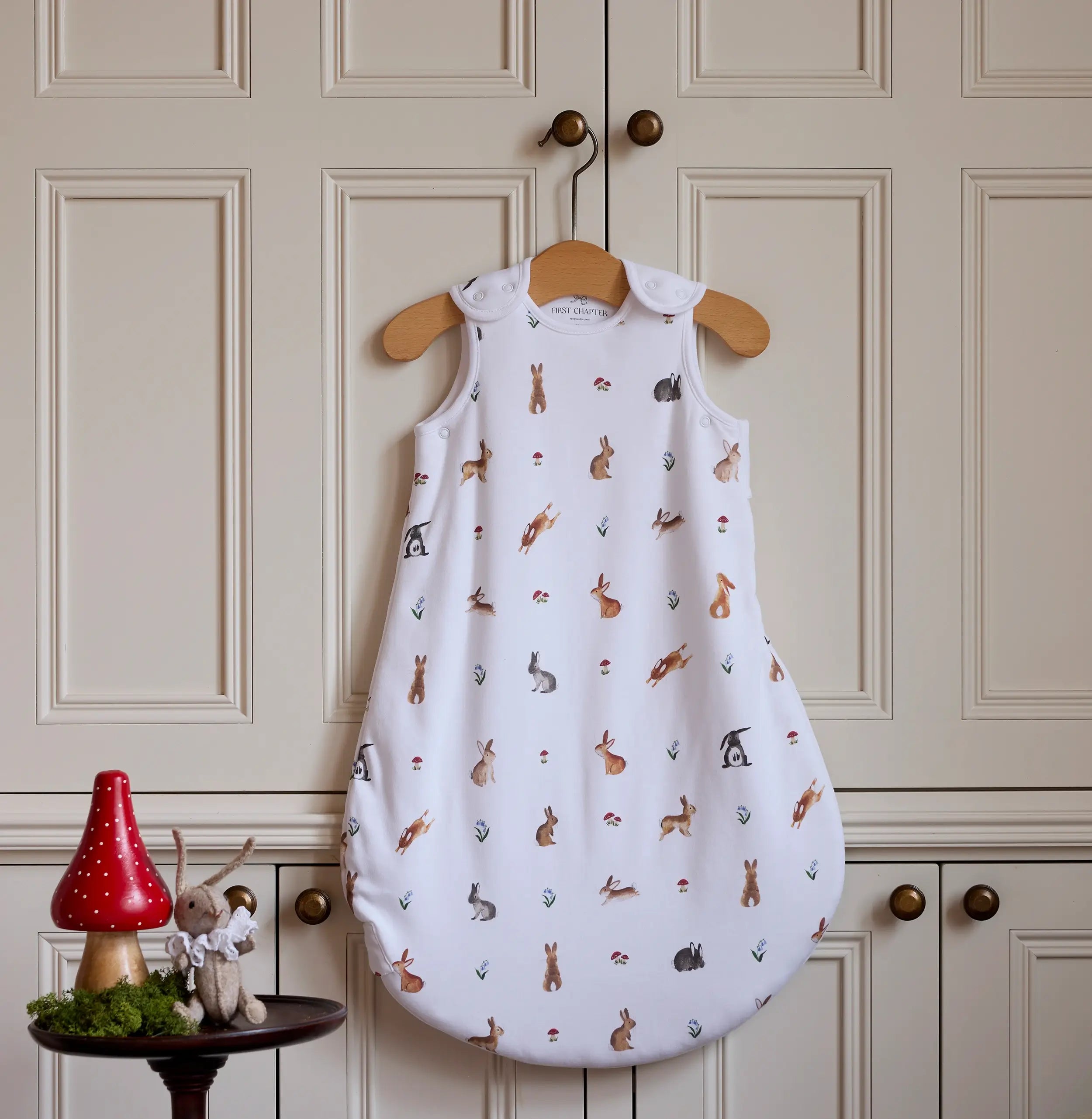 Bunny Woods Sleeping Bag - organic cotton baby product by First Chapter Co (image 5)