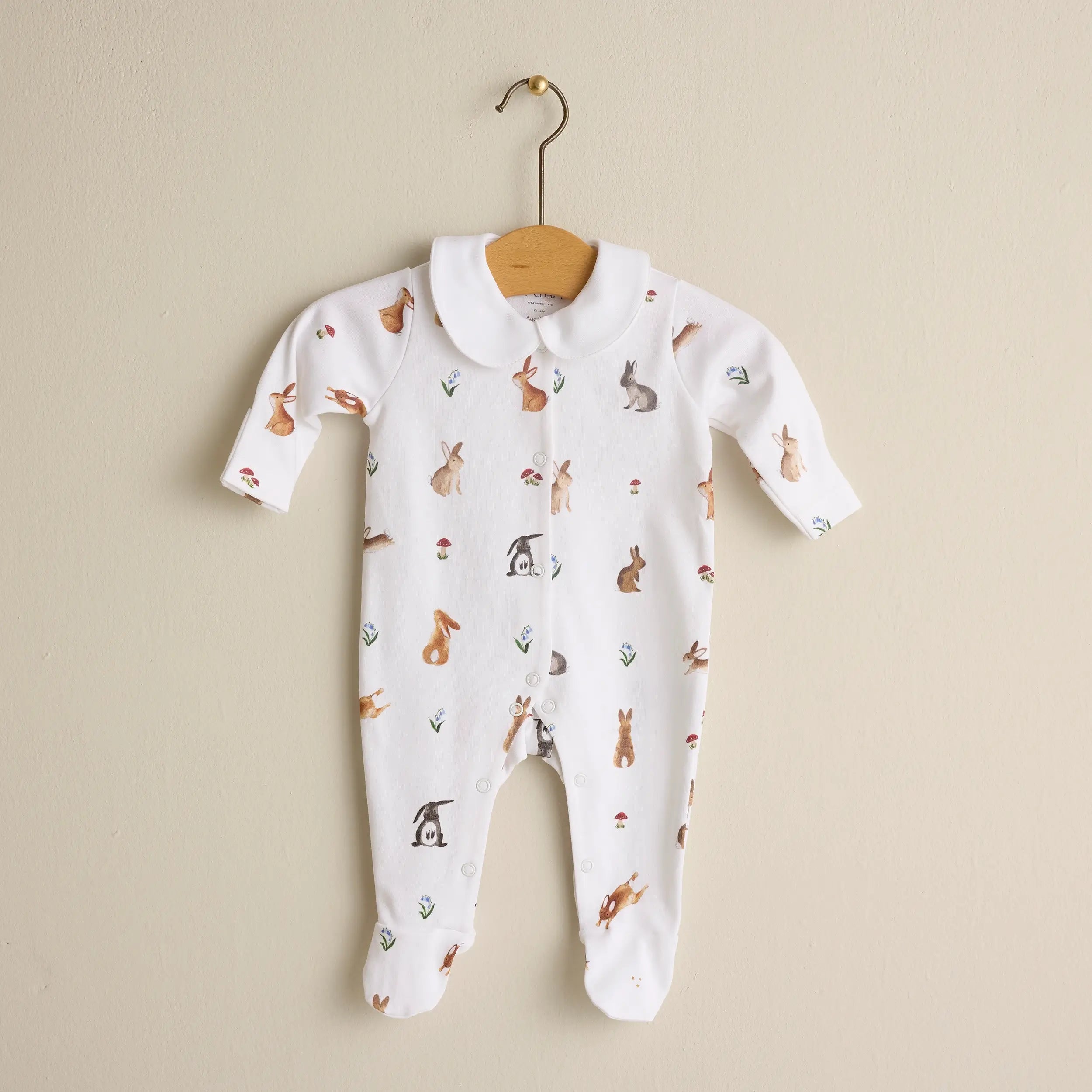 Bunny Woods Romper - organic cotton baby product by First Chapter Co
