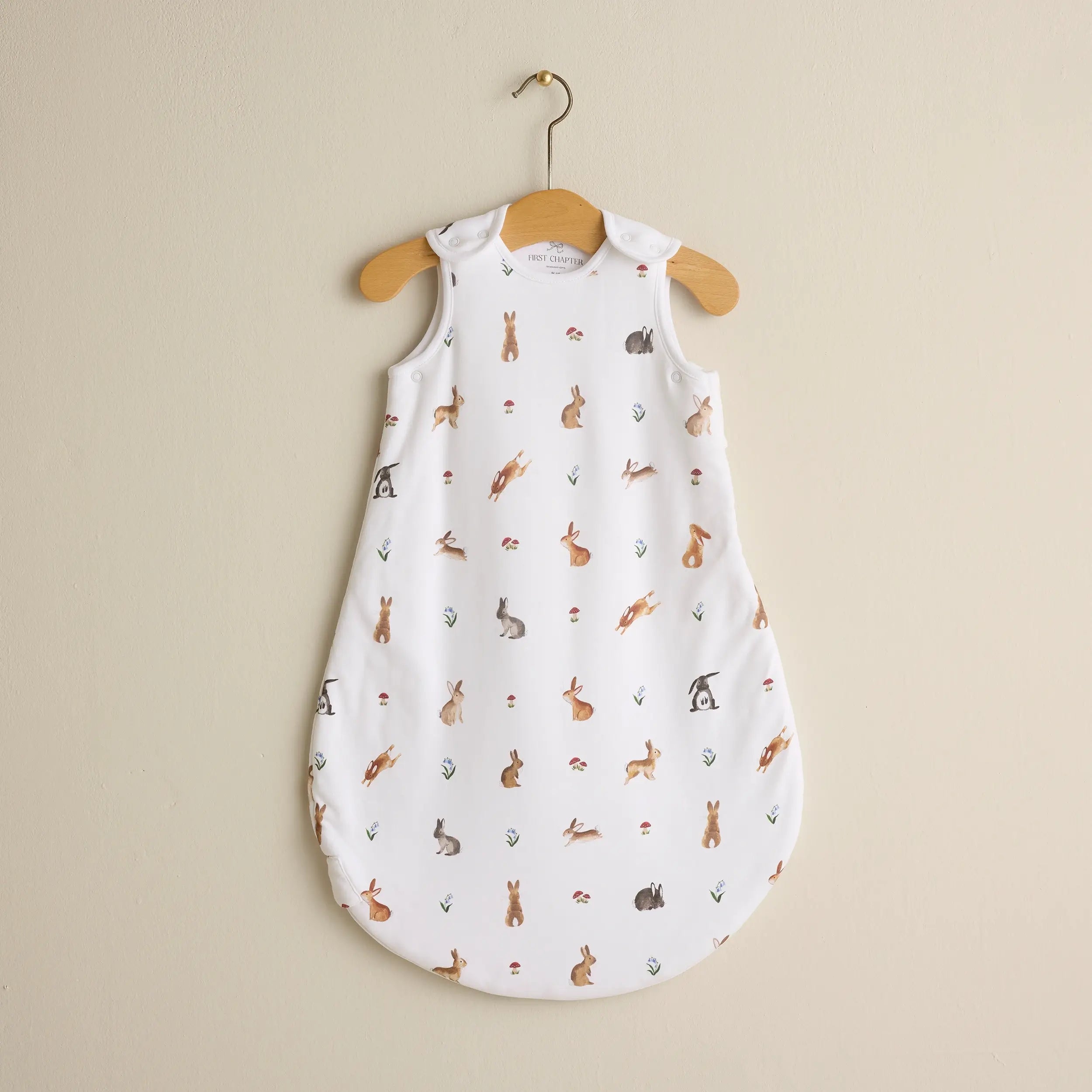 Bunny Woods Sleeping Bag - organic cotton baby product by First Chapter Co