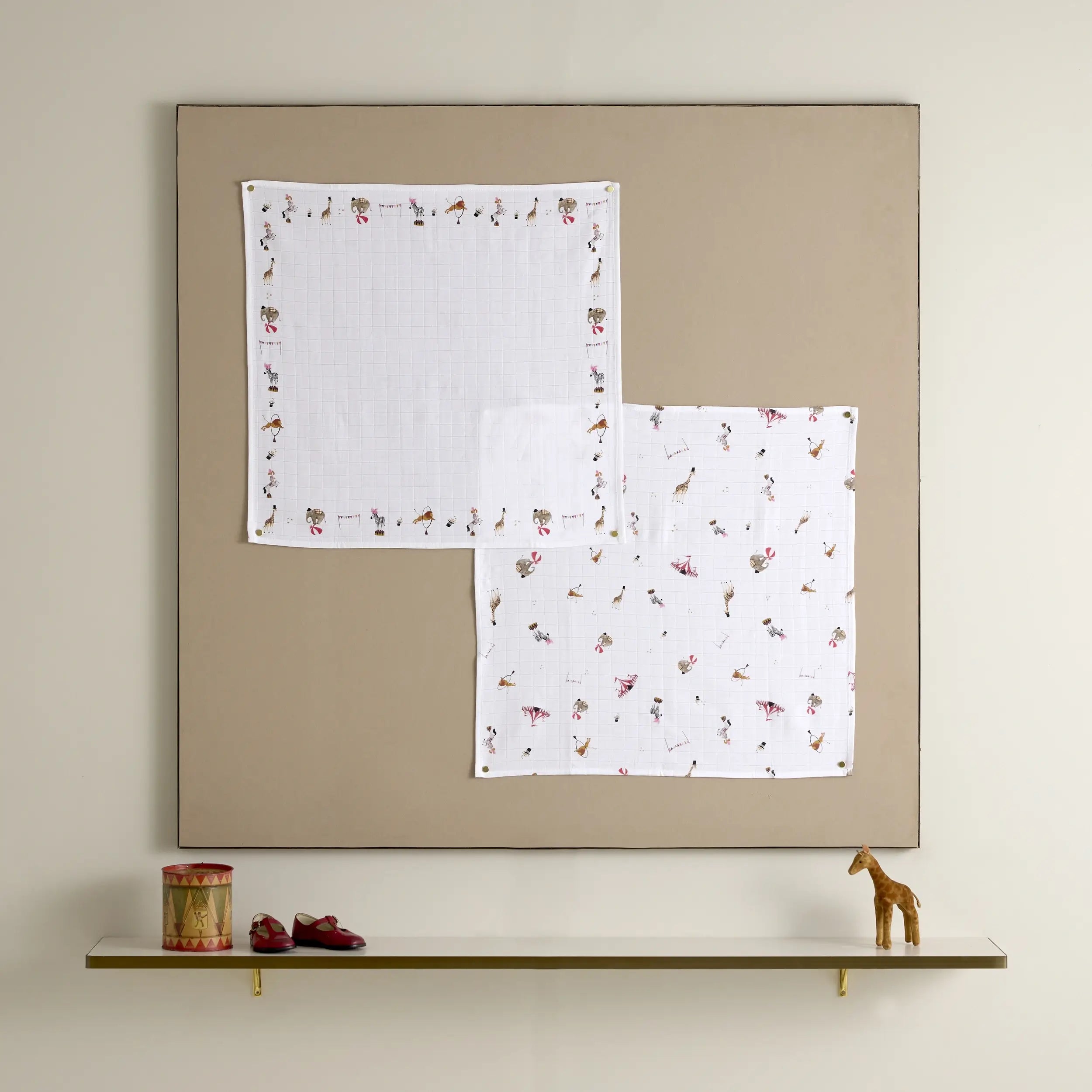Circus Muslins (Set of 2) - organic cotton baby product by First Chapter Co