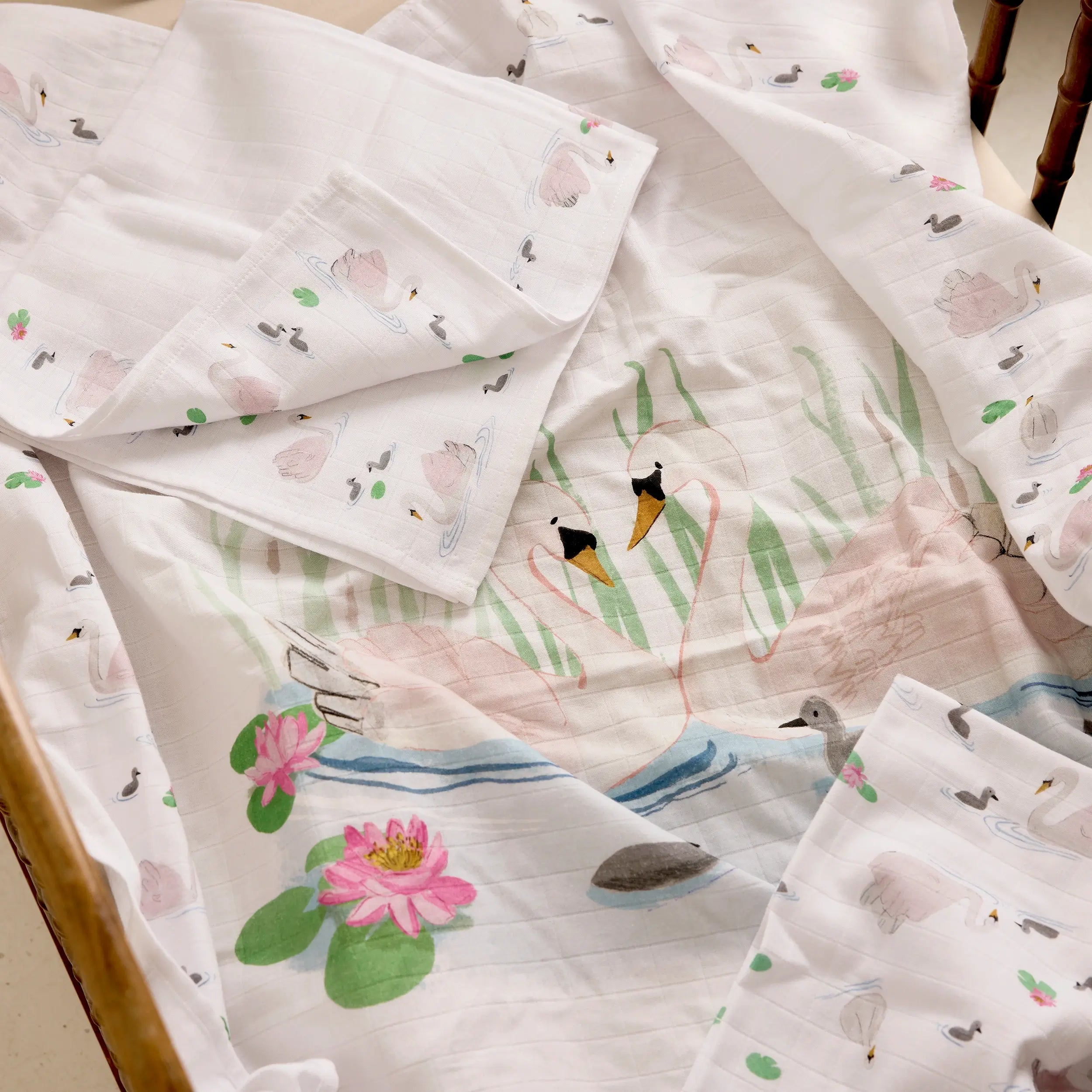 First snuggles - Swan & Cygnet - organic cotton baby product by First Chapter Co