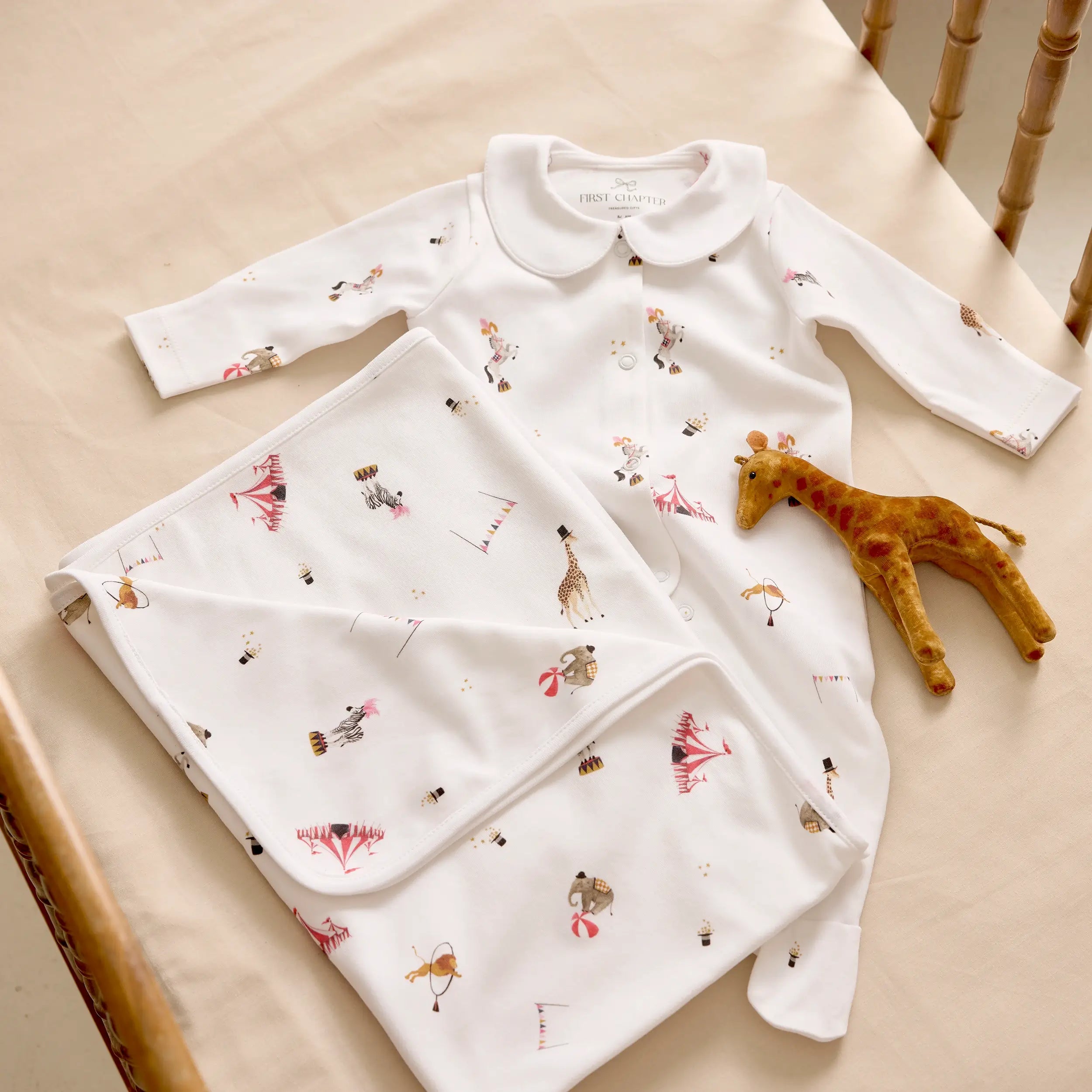 First days - Circus - organic cotton baby product by First Chapter Co