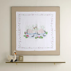 Swan & Cygnet Coverlet - organic cotton baby product by First Chapter Co