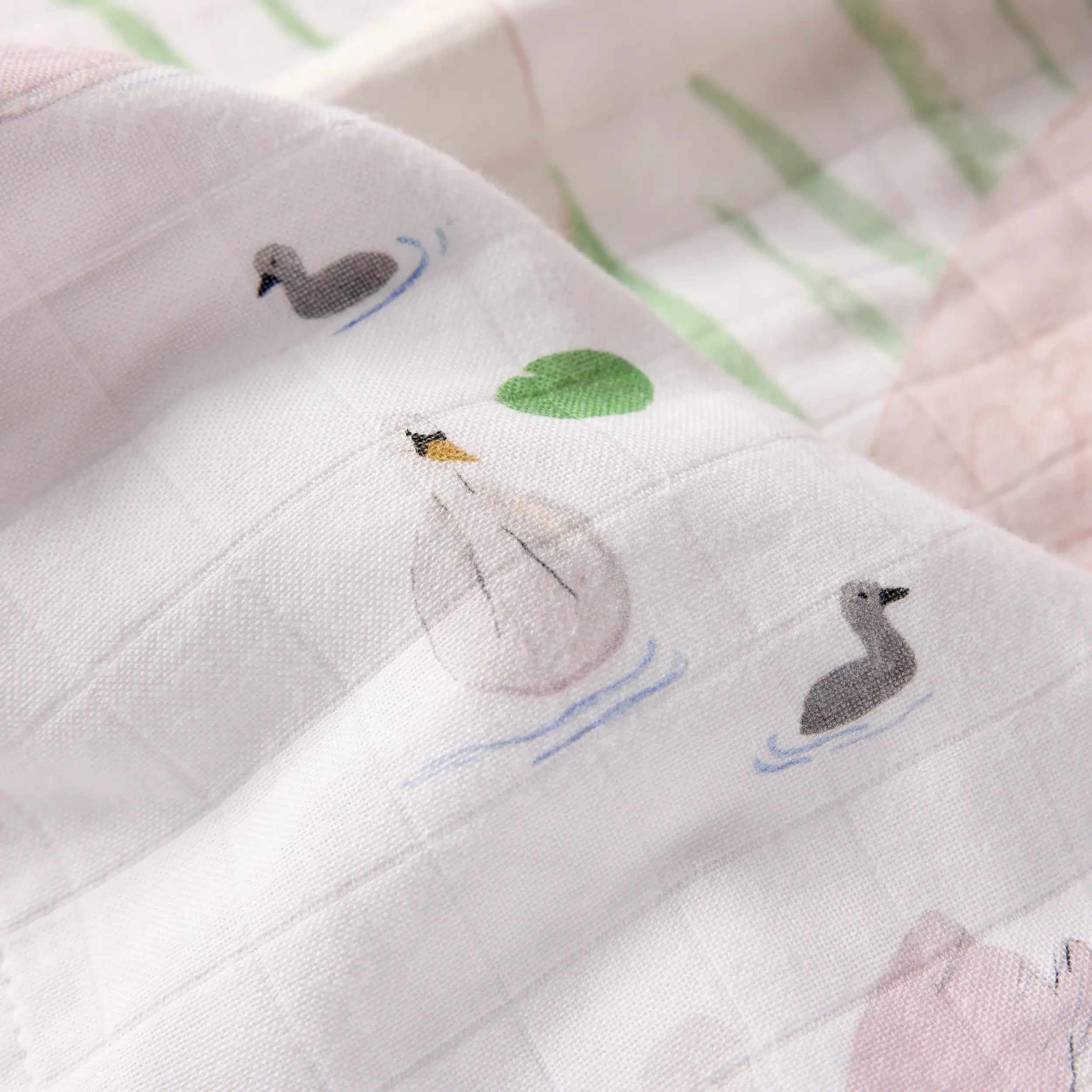 Swan & Cygnet Coverlet - organic cotton baby product by First Chapter Co (image 4)