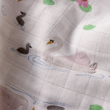 Swan & Cygnet Muslins (Set of 2) - organic cotton baby product by First Chapter Co (image 2)