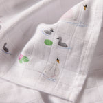 Swan & Cygnet Muslins (Set of 2) - organic cotton baby product by First Chapter Co (image 3)