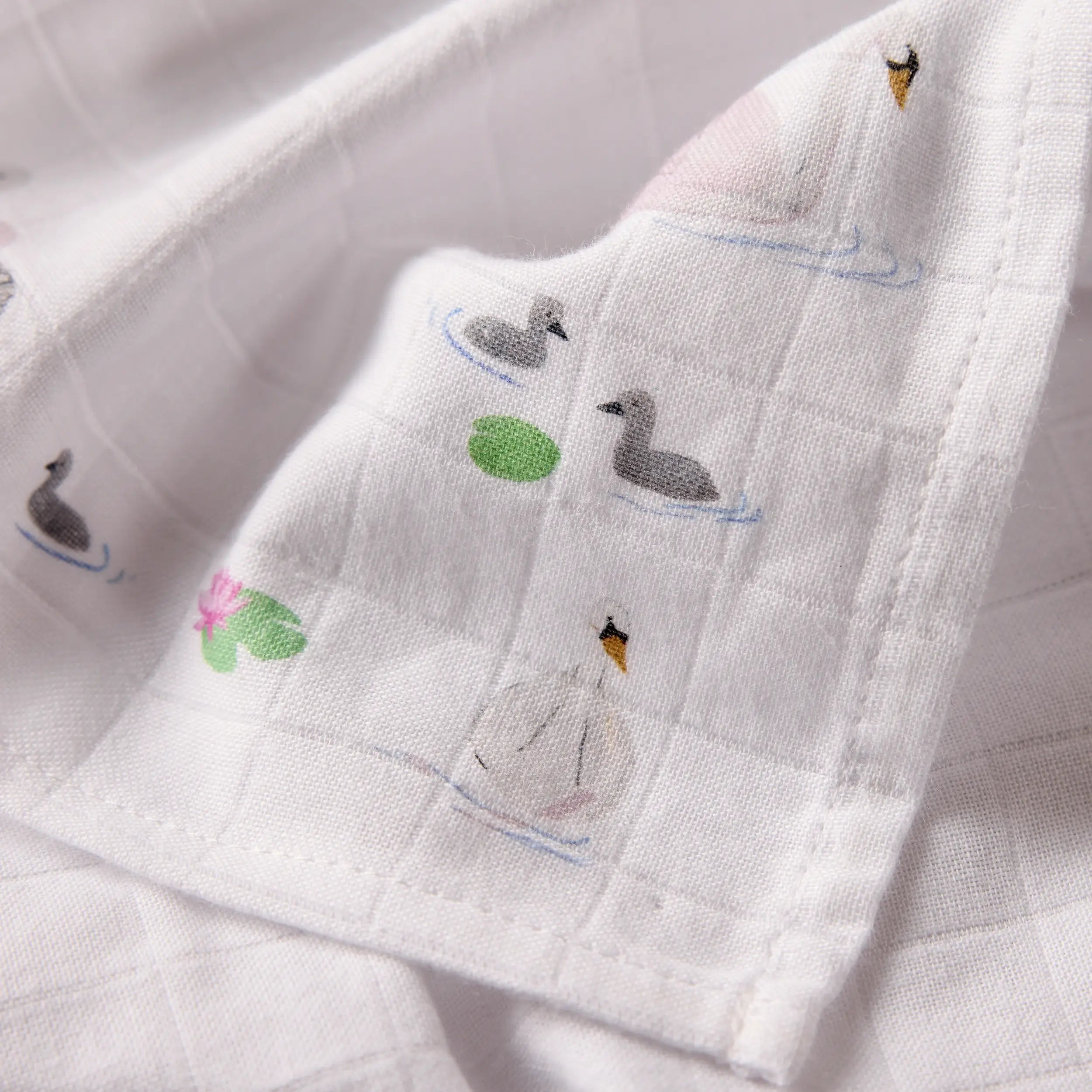 Swan & Cygnet Muslins (Set of 2) - organic cotton baby product by First Chapter Co (image 3)