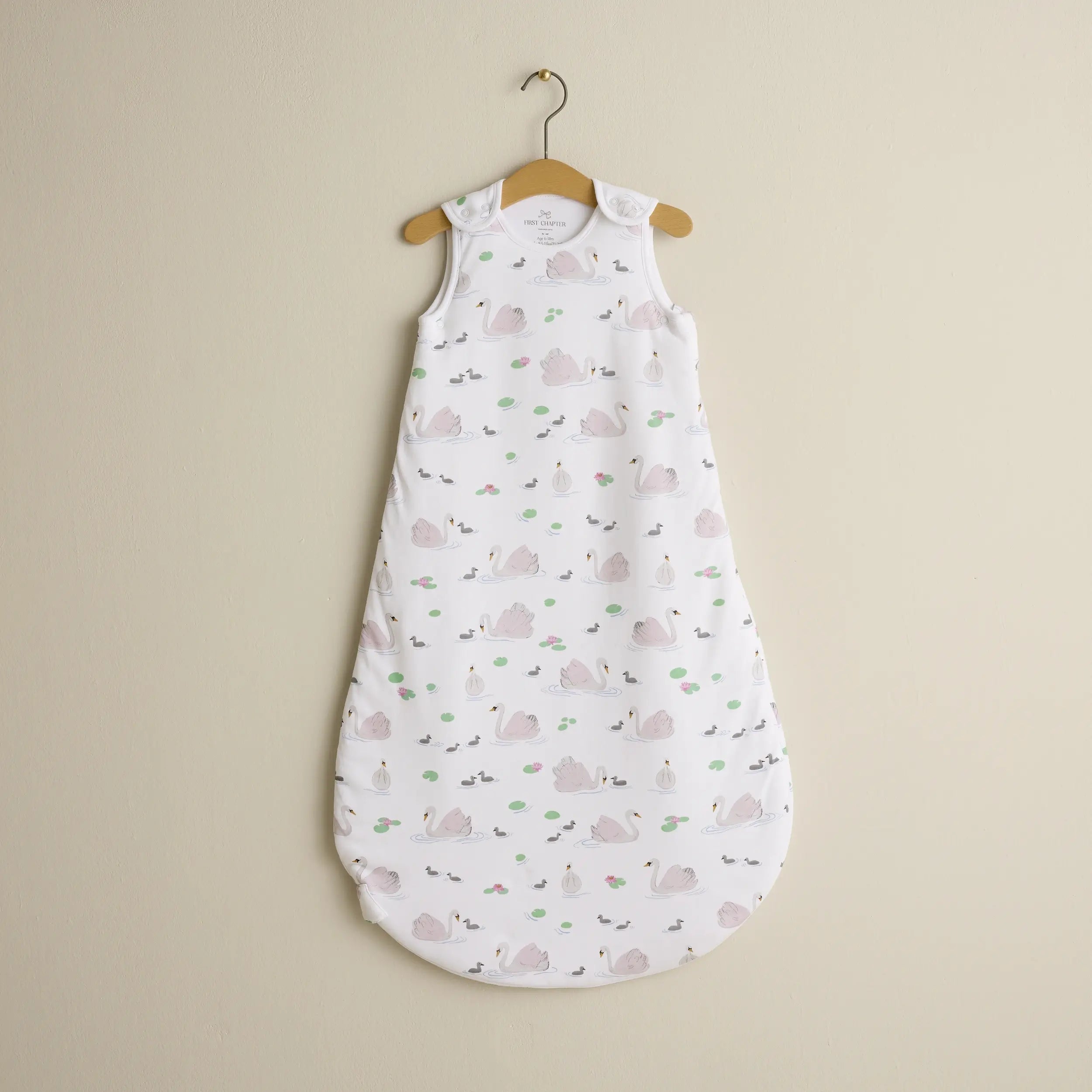Swan & Cygnet Sleeping Bag - organic cotton baby product by First Chapter Co