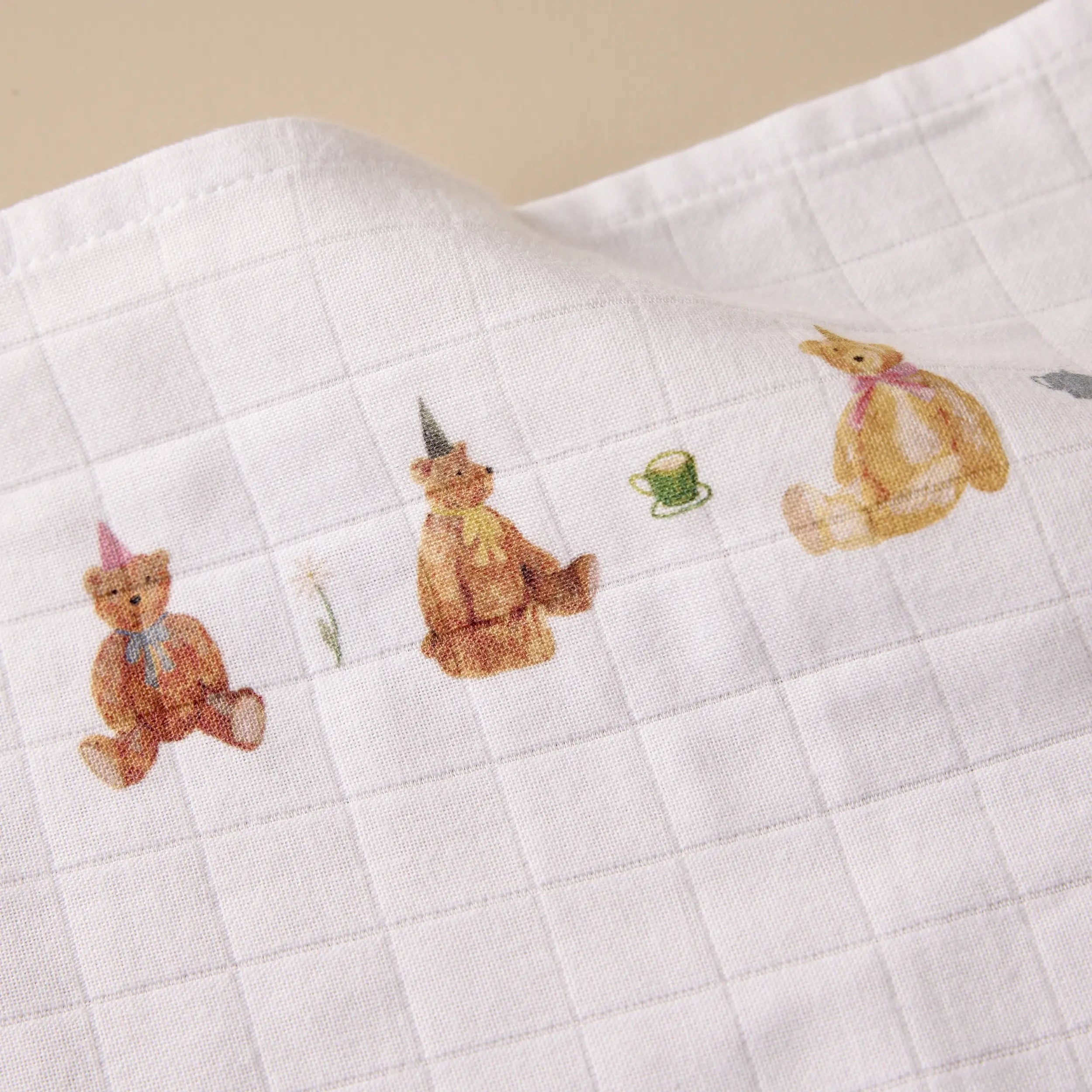 Teddy Bears Picnic Coverlet - organic cotton baby product by First Chapter Co (image 2)