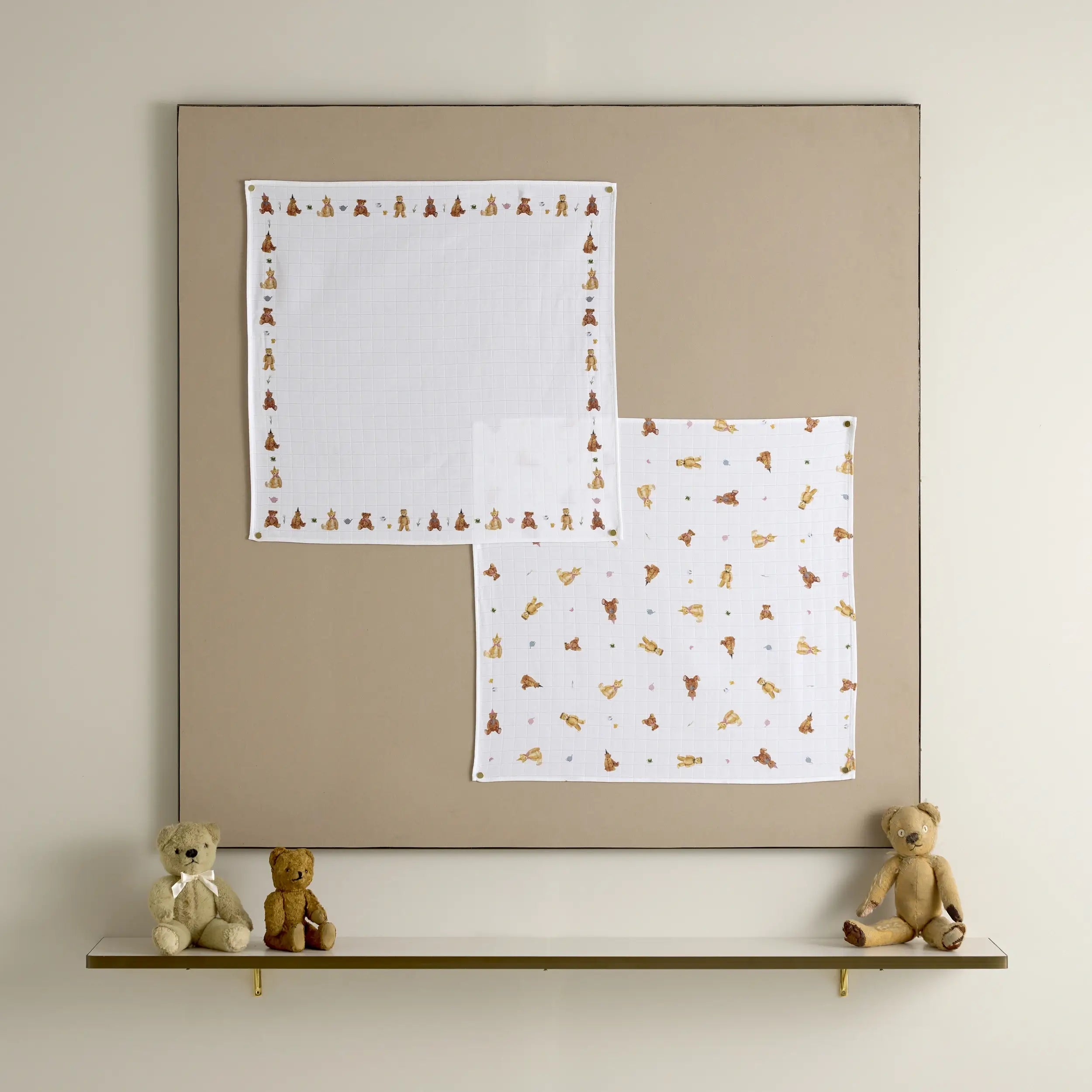 Teddy Bears Picnic Muslins (Set of 2) - organic cotton baby product by First Chapter Co