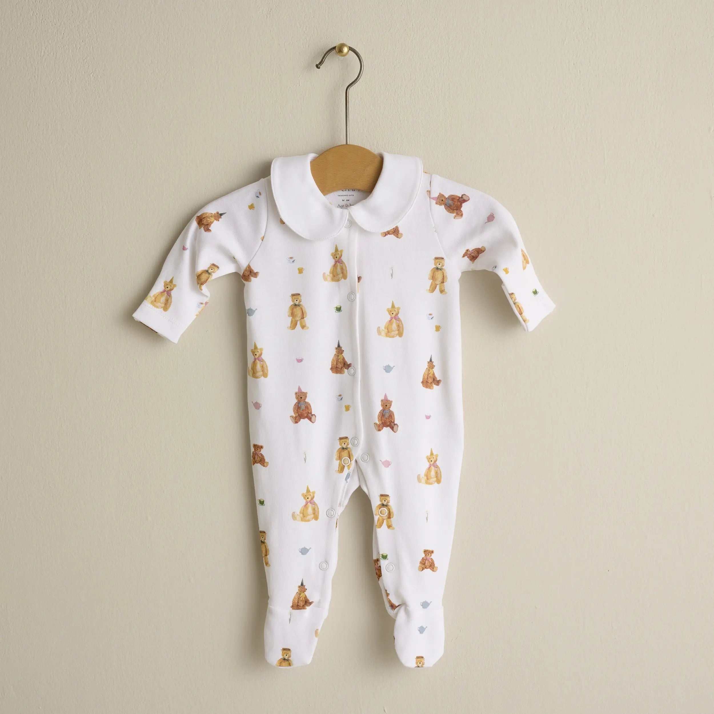Teddy Bears Picnic Romper - organic cotton baby product by First Chapter Co