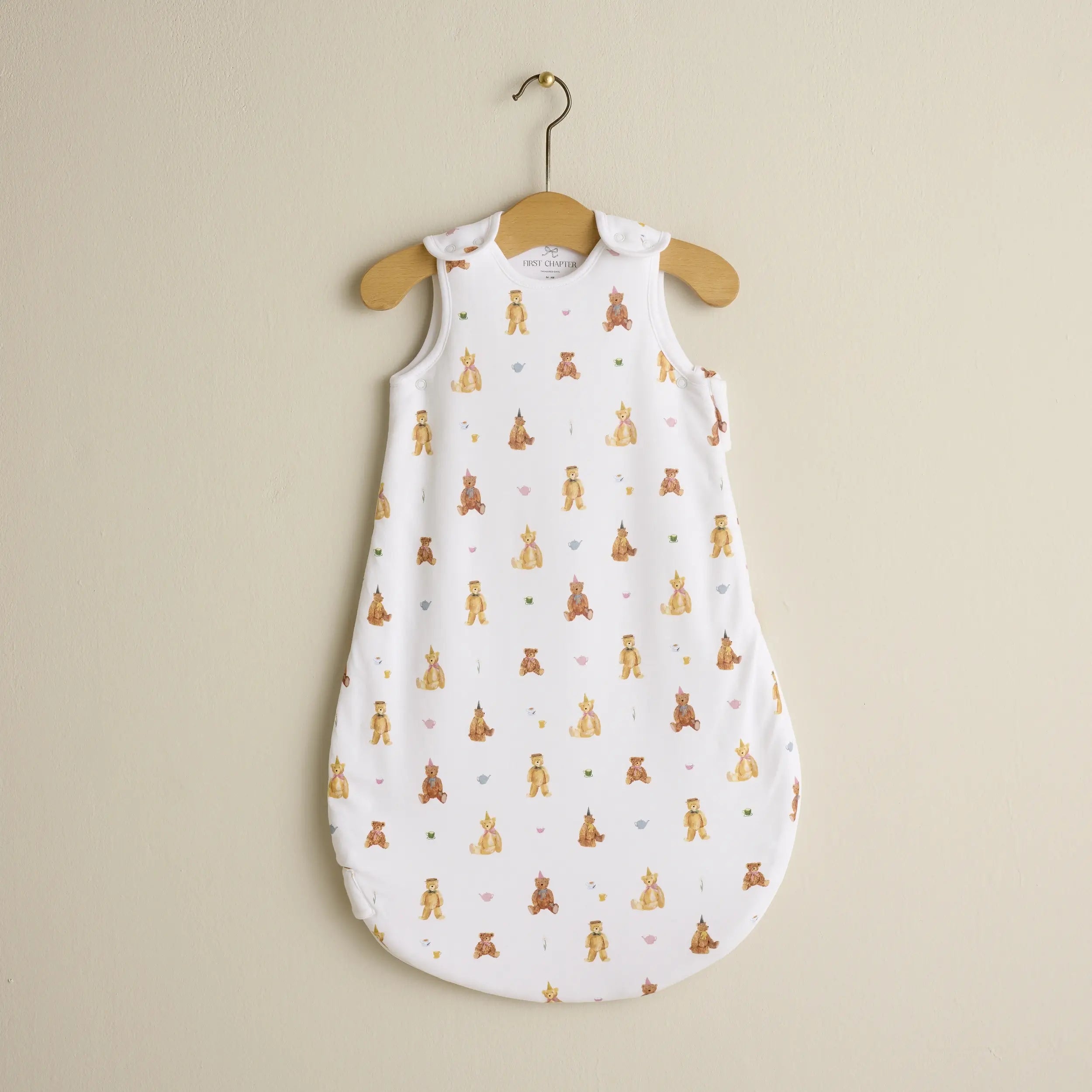 Teddy Bears Picnic Sleeping Bag - organic cotton baby product by First Chapter Co