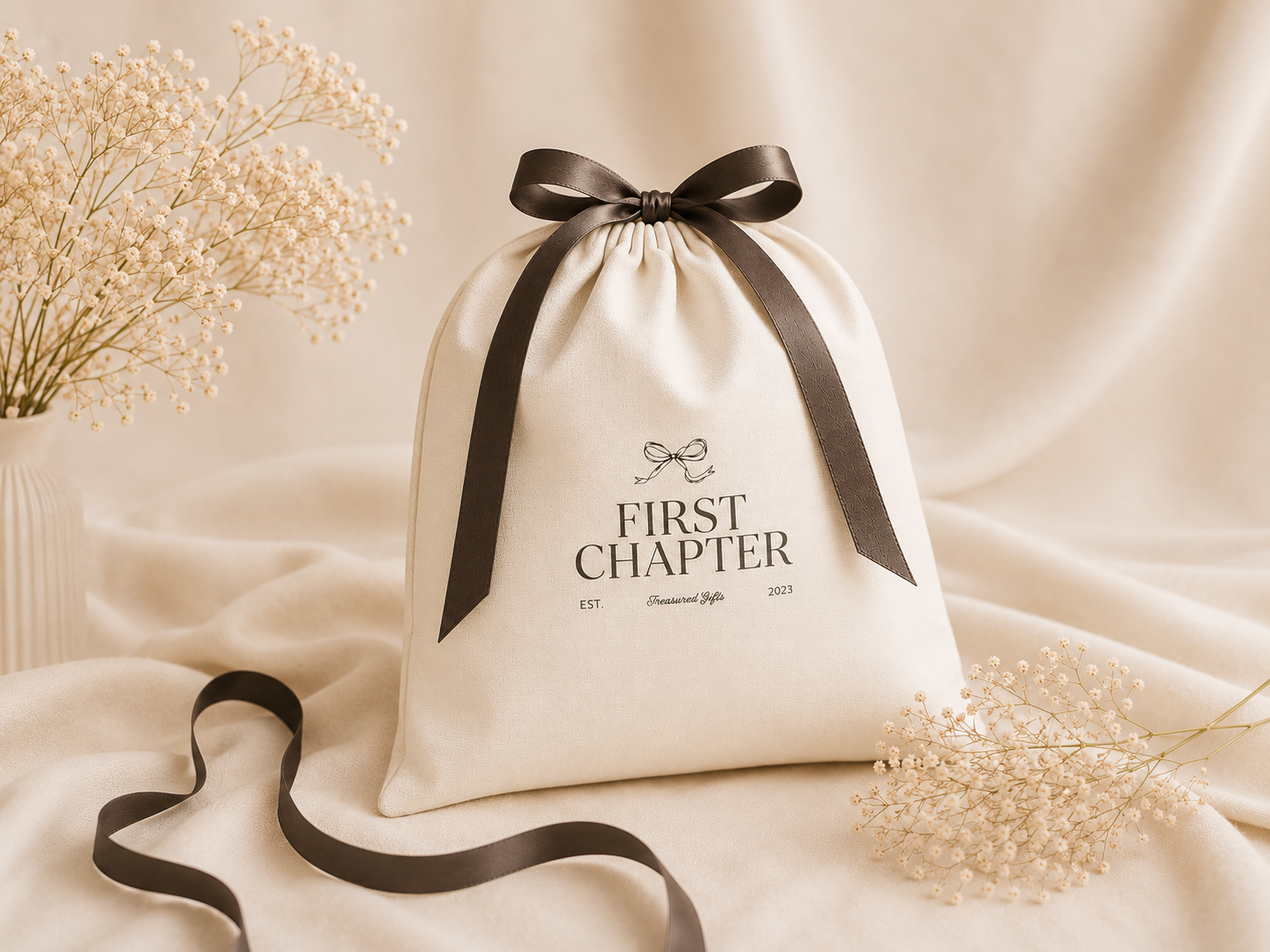 Organic cotton gift bag - organic cotton baby product by First Chapter Co