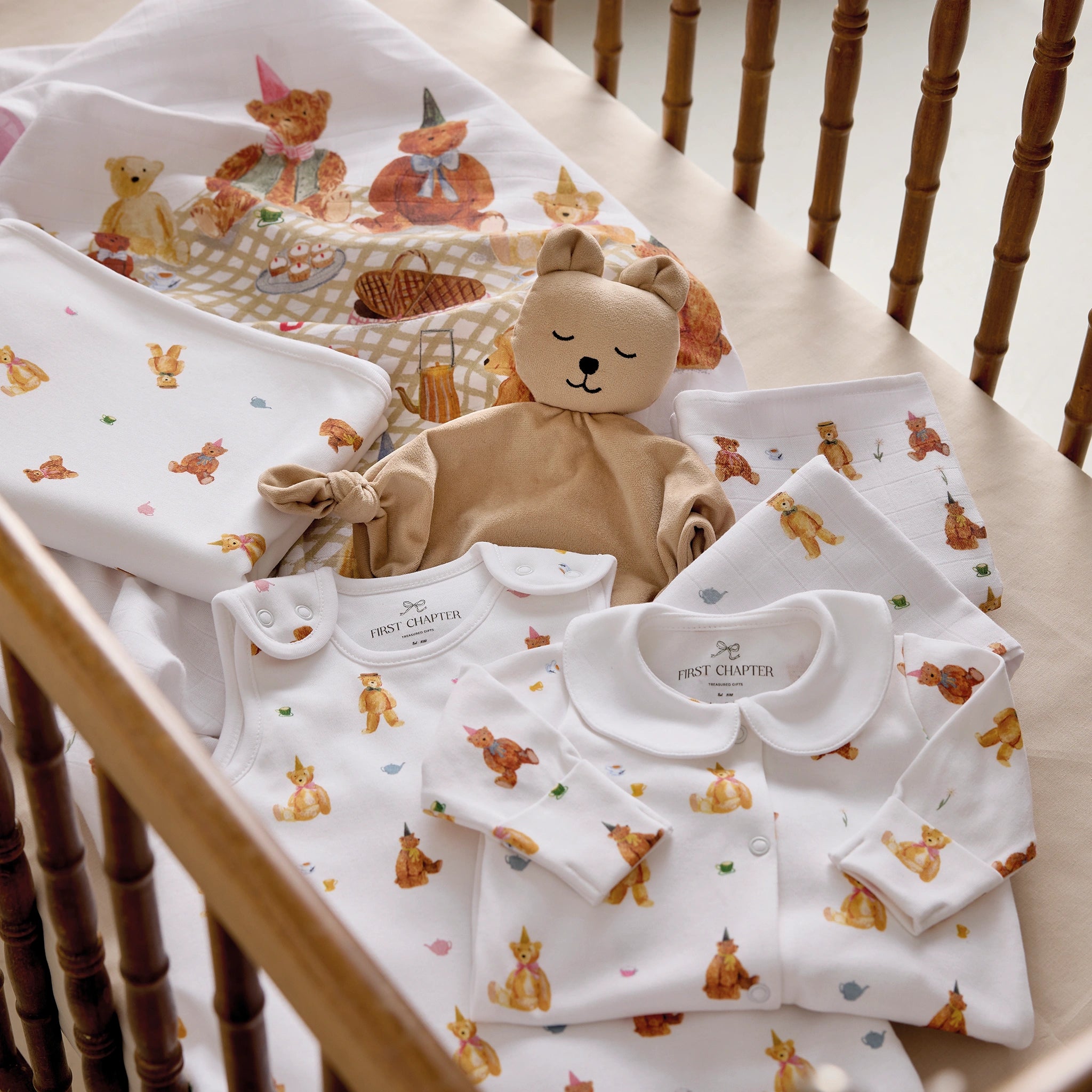 First chapter - Teddy Bears Picnic - organic cotton baby product by First Chapter Co